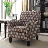 Armen Living Fiesta Cream Circles Fabric Club Chair