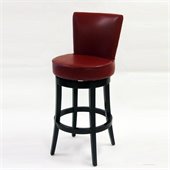 Armen Living Boston 26 Inch Red Bicast Leather Swivel Barstool