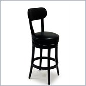 Armen Living Roxy 26 Inch Black Bicast Leather Swivel Barstool