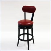 Armen Living Roxy 30 Inch Red Bicast Leather Swivel Barstool