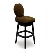 Armen Living Ava 26 Inch Brown Fabric Swivel Barstool