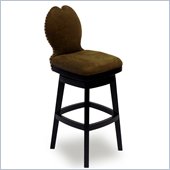 Armen Living Ava 30 Inch Brown Fabric Swivel Barstool