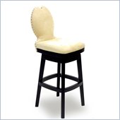 Armen Living Ava 30 Inch Cream Fabric Swivel Barstool