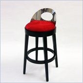 Armen Living Vista 26 Inch Red Microfiber Stationary Barstool