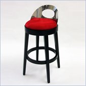 Armen Living Vista 30 Inch Red Microfiber Stationary Barstool