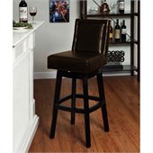 Armen Living Wayne 26 Inch Brown Bicast Leather Swivel Barstool