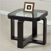 Armen Living Callum Square Lamp Table in Black