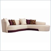 Armen Living Modern Two-Tone Fabric Sectional