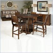 Armen Living Transitional 5 Piece Round Counter Height Dining Set