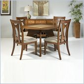 Armen Living Mid-Century Modern 5 Piece Round Dining Set
