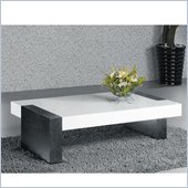 Armen Living Coffee Table in Wenge and White