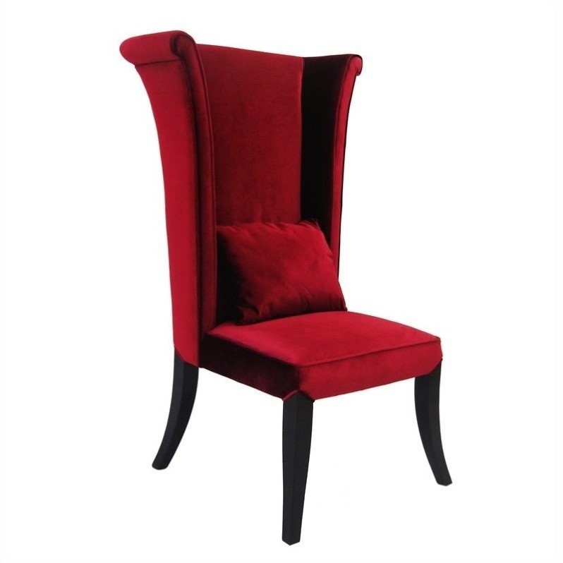 Armen Living Mad Hatter Dining Chair in Red