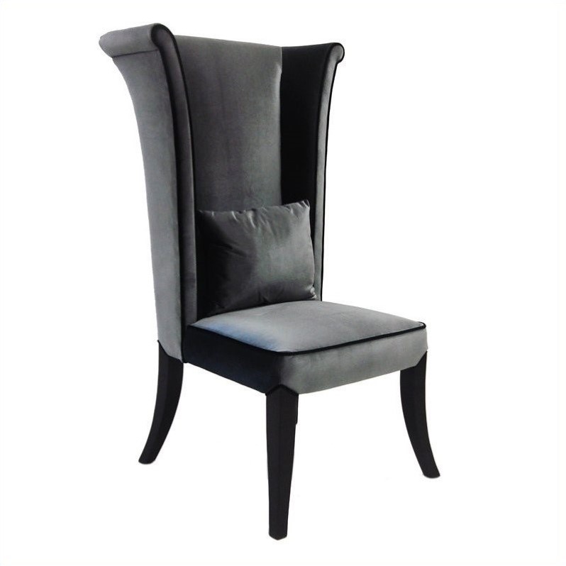 Armen Living Mad Hatter Dining Chair in Gray