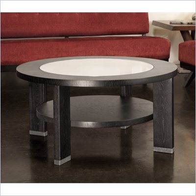Armen Living Alta 40" Round Occasional Table in Espresso