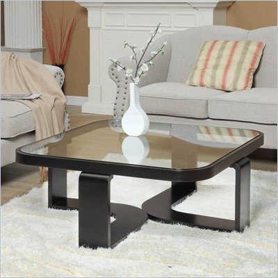 Armen Living Callum Square Coffee Table in Black