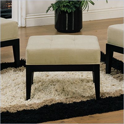Armen Living Furniture Dupont  Microfiber Ottoman in Taupe