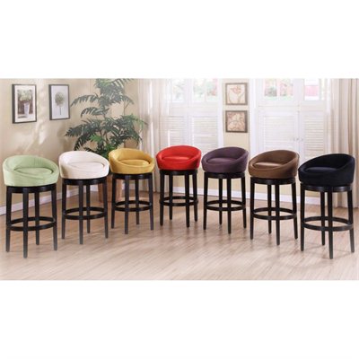 Armen Living Igloo 26" High Microfiber Swivel Counter Stool