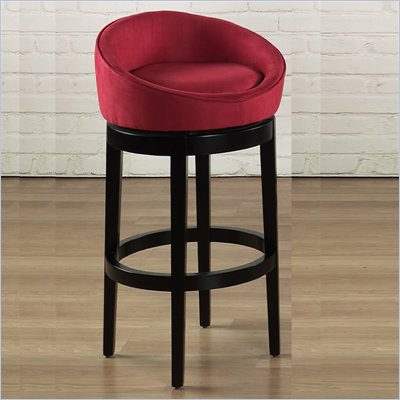 Armen Living Igloo 30" High Microfiber Swivel Bar Stool