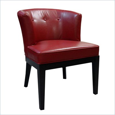 Armen Living Ovation Tufted Leather Club Chair in Burnt Sienna