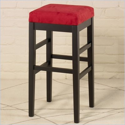Armen Living Sonata 26" High Square Micro Fiber Backless Counter Stool