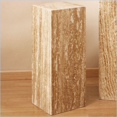 Armen Living 24" High Chocolate Travertine Pedestal
