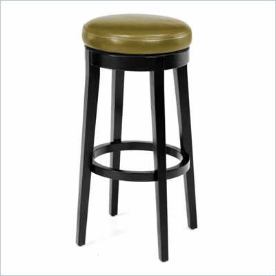 Armen Living 30" High Round Backless Swivel Bar Stool in Wasabi