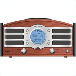 Crosley Radio Two-In-One Retro Portable Clock Radio Explorer 1 in Paprika