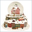 Crosley Radio Music Box Village Snow Globe