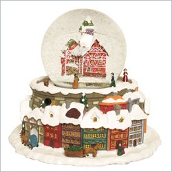 Crosley Radio Music Box Village Snow Globe