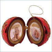 Crosley Radio Music Box Musical Photo Frame Ornament in Red