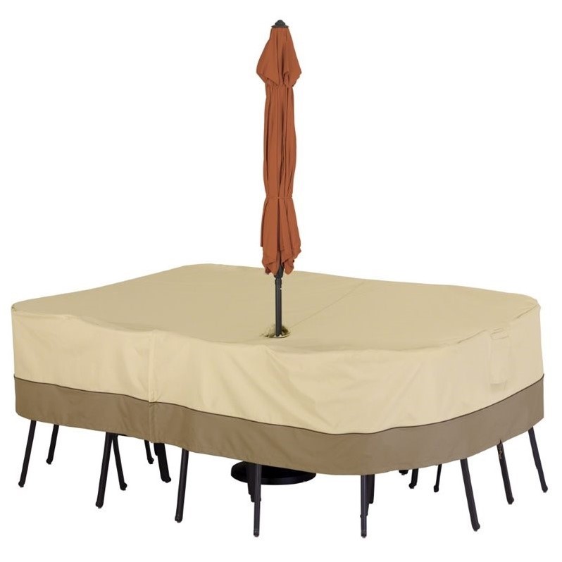 Classic Accessories Veranda Patio Table Cover with Umbrella Hole