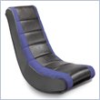 Ace Bayou Adult Video Rocker in Black with Blue Mesh Racing Stripe