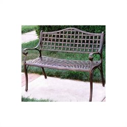 Oakland Living Elite Settee-Antique Bronze