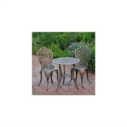 Oakland Living Mississippi Antique Bronze 3-piece Bistro Set