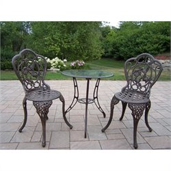 Oakland Living Hummingbird 3-Piece Bistro Set
