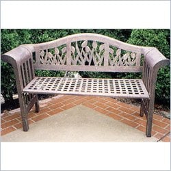 Oakland Living Tulip Antique Bronze Royal Bench