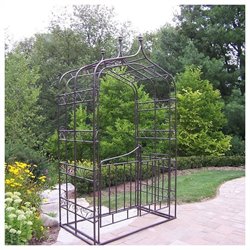 Oakland Living Gothic Arbor with Gate and Base