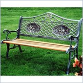Oakland Living Hummingbird Antique Pewter Rope Arch Bench