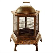 Oakland Living Antique Bronze Pentagon Fireplace with Grill