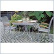 Oakland Living Chrome Dining Set with 1 Table and 2 Chairs