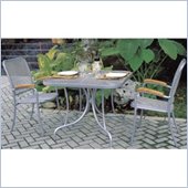 Oakland Living Chrome Dining Set with 1 Table and 2 Chairs
