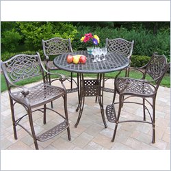 Oakland Living Elite Mississippi 42 Inch 5 Piece Bar Set