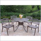 Oakland Living Elite 42 Inch 5  Piece Dining Set in Lattice Pattern
