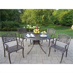 Oakland Living Capitol 48 Inch Mississippi 5 Piece Dining Set