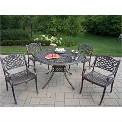 Oakland Living Capitol 48 Inch Mississippi 5 Piece Dining Set