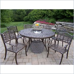 Oakland Living Mississippi 60 Inch 7 piece Dining Set with Ice Bucket