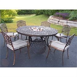 Oakland Living Mississippi 60 Inch 7 Piece Dining Set with Ice Bucket by Oakland Living