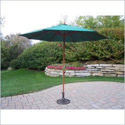 Oakland Living 9 Ft Umbrella with Stand In Hammer Tone Bronze Finish