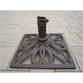 Oakland Living Square Cast Iron Umbrella Stand in Antique Bronze