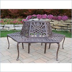 Oakland Living Tea Rose Tree Bench in Antique Bronze Finish